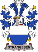 Coat of arms used by the Danish family Strangesen