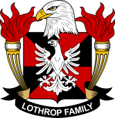 Coat of arms used by the Lothrop family in the United States of America