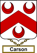 English Coat of Arms Shield Badge for Carson