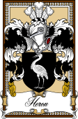 Scottish Coat of Arms Bookplate for Heron