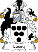 English Coat of Arms for the family Lacy or Lacey