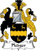 English Coat of Arms for the family Pledger