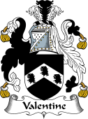 English Coat of Arms for the family Valentine