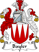 English Coat of Arms for the family Bayler or Baylor