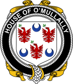 Irish Coat of Arms Badge for the O'MULLALLY family