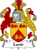 English Coat of Arms for the family Lund