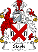 English Coat of Arms for the family Staple