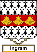 English Coat of Arms Shield Badge for Ingram