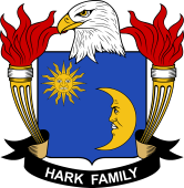 Coat of arms used by the Hark family in the United States of America