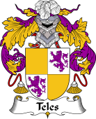 Portuguese Coat of Arms for Teles or Telo