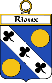 French Coat of Arms Badge for Rioux
