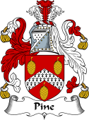 English Coat of Arms for the family Pine or Pyne