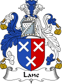 English Coat of Arms for the family Lane