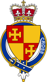 British Garter Coat of Arms for Cross (England)