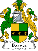 English Coat of Arms for the family Barnes II