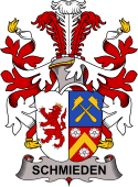Coat of arms used by the Danish family Schmieden
