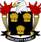 Coat of arms used by the Brackett family in the United States of America