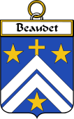 French Coat of Arms Badge for Beaudet