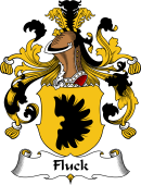 German Wappen Coat of Arms for Fluck