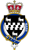 British Garter Coat of Arms for Mann (England)