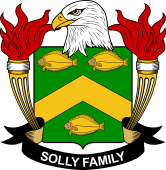 Coat of arms used by the Solly family in the United States of America
