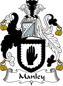 English Coat of Arms for the family Manley or Mandley