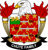 Coat of arms used by the Chute family in the United States of America