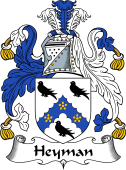 English Coat of Arms for the family Heyman