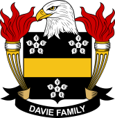 Coat of arms used by the Davie family in the United States of America
