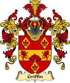 Welsh Family Coat of Arms (v.25) Griffin (of Penrith-anglicized form of Gruffudd)