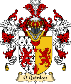 Irish Family Coat of Arms (v.25) O'Quinlan or Quinlevan