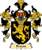 English Family Coat of Arms (v.25) Brocas