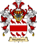 English Family Coat of Arms (v.25) Washborne or Washburn