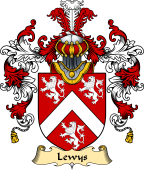 Welsh Family Coat of Arms (v.25) Lewys (of Bodedern, Llifon, Anglesey)