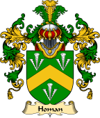 Irish Family Coat of Arms (v.25) Homan or Howman