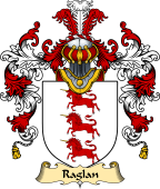 Welsh Family Coat of Arms (v.25) Raglan (of Carn-lwyd, Llancarfan, Glamorgan)