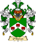 Irish Family Coat of Arms (v.25) O'Kieran, Kearns, Kearon