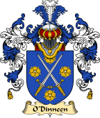 Irish Family Coat of Arms (v.25) O'Dinneen