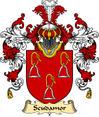 Welsh Family Coat of Arms (v.25) Scudamor (m. daughter of Owain Glyndwr)