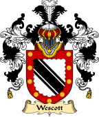 English Family Coat of Arms (v.25) Wescot or Wescott