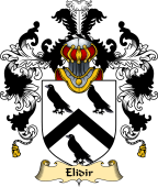 Welsh Family Coat of Arms (v.25) Elidir (DDU -Sir, knight of the Sepulchre)