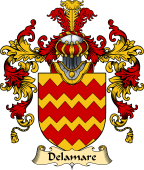 English Family Coat of Arms (v.25) Delamare