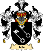 Welsh Family Coat of Arms (v.25) Teilo (SANT, St. Teilo)