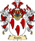 English Family Coat of Arms (v.25) Saxton or Sexton