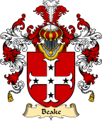 Welsh Family Coat of Arms (v.25) Beake (of Caernarfon)