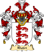 Welsh Family Coat of Arms (v.25) Rhodri (MAWR AP MERFYN FRYCH)