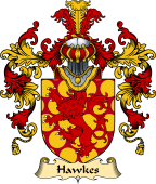 English Family Coat of Arms (v.25) Hawkes