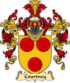 English Family Coat of Arms (v.25) Courtney