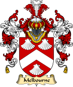 English Family Coat of Arms (v.25) Melbourne or Milborn