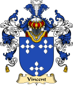 English Family Coat of Arms (v.25) Vincent